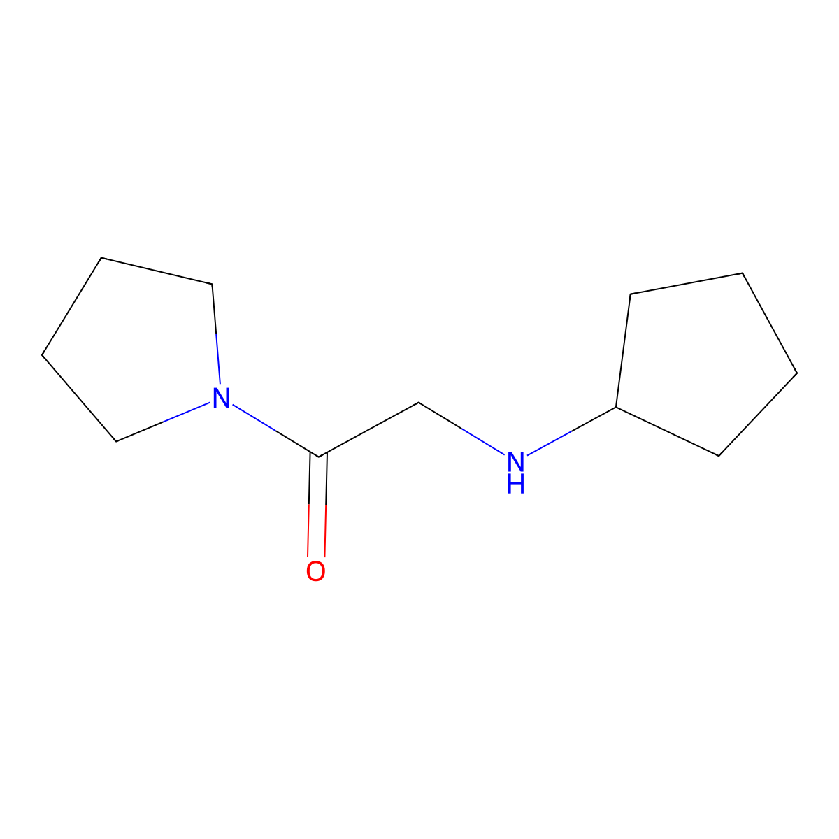 2-(Cyclopentylamino)-1-(pyrrolidin-1-yl)ethan-1-one molecular structure, CAS 1021131-91-8