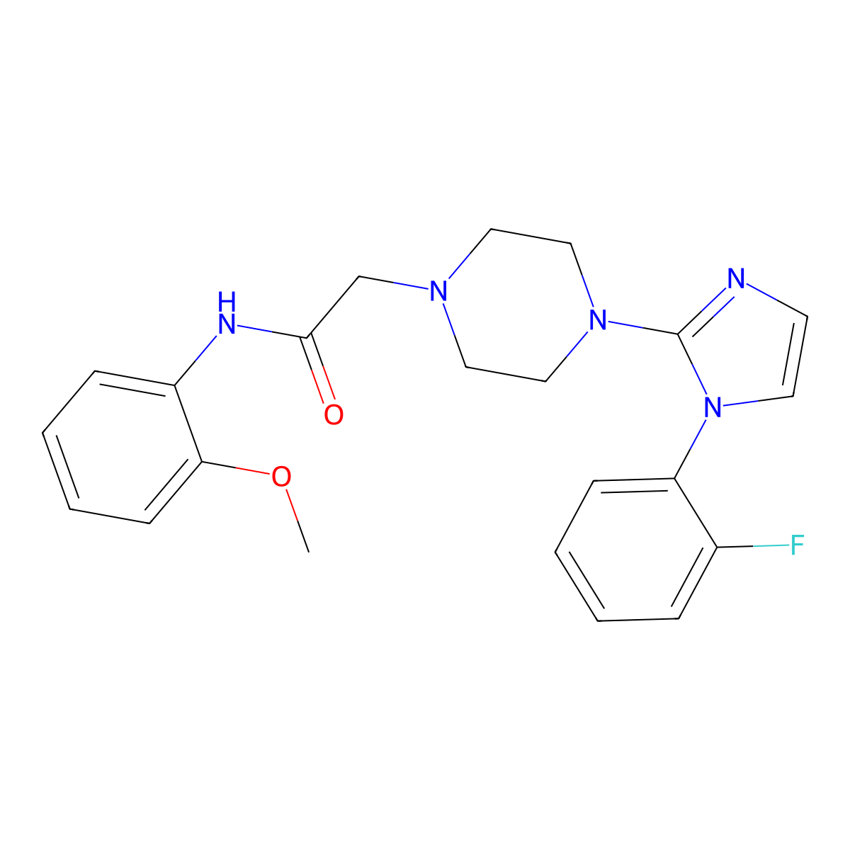 2-(4-(1-(2-fluorophenyl)-1H-imidazol-2-yl)piperazin-1-yl)-N-(2-methoxyphenyl)acetamide molecular structure, CAS 1021132-45-5
