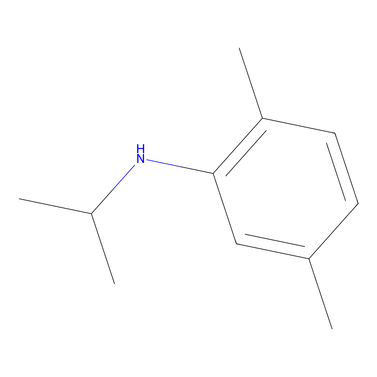 2,5-dimethyl-N-(propan-2-yl)aniline molecular structure, CAS 1021133-01-6