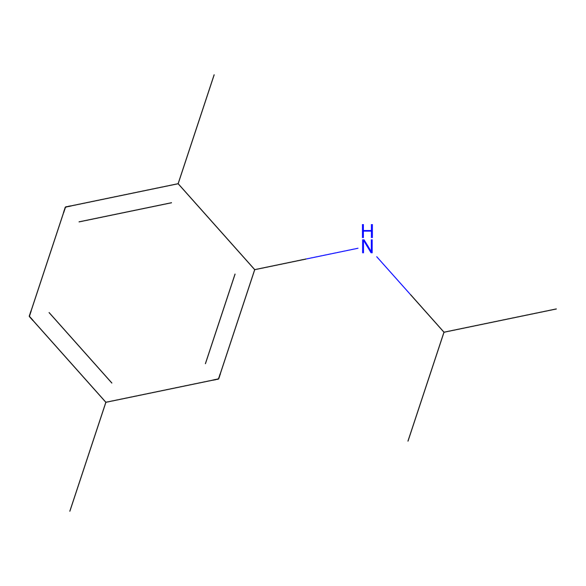 2,5-dimethyl-N-(propan-2-yl)aniline molecular structure, CAS 1021133-01-6