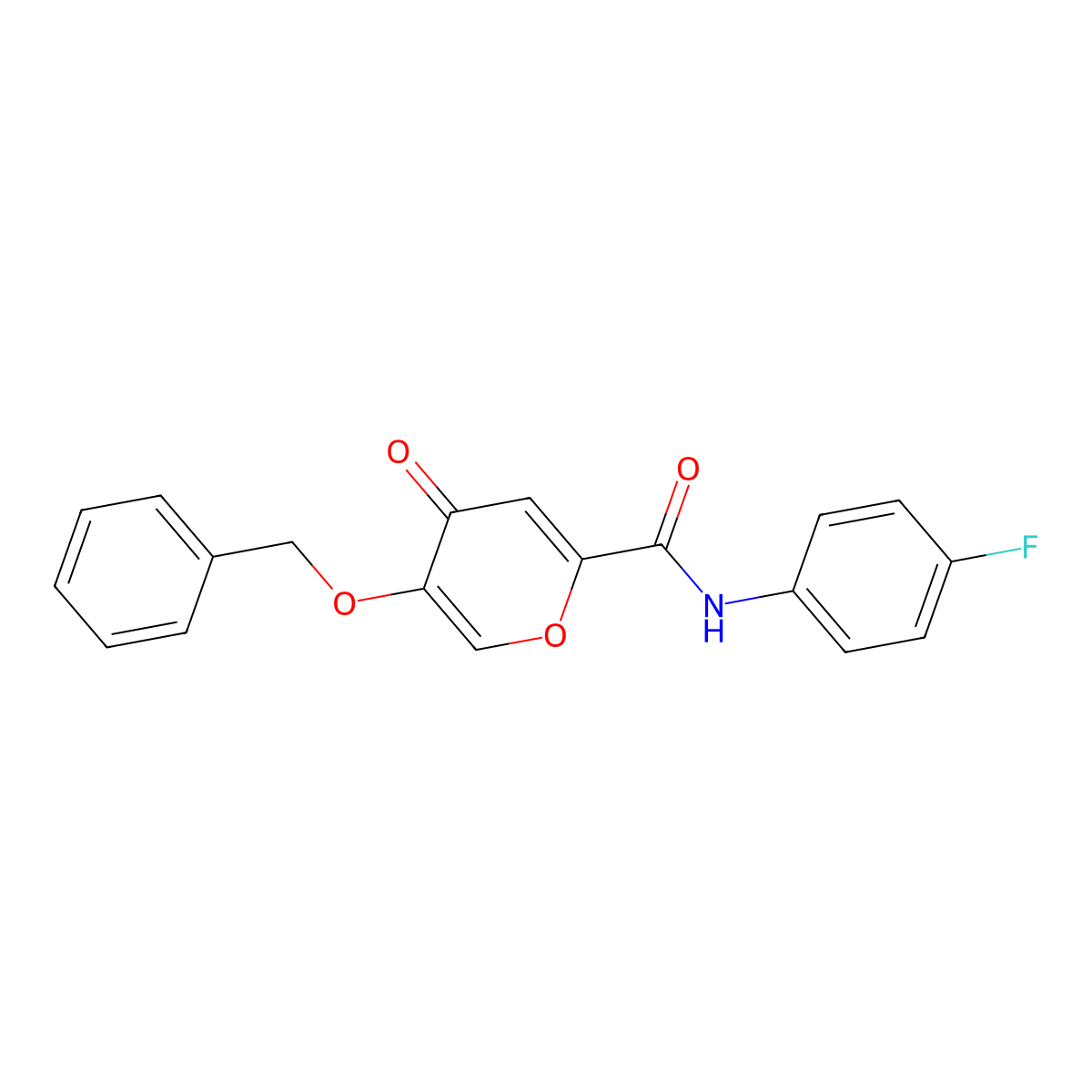 5-(benzyloxy)-N-(4-fluorophenyl)-4-oxo-4H-pyran-2-carboxamide molecular structure, CAS 1021134-56-4