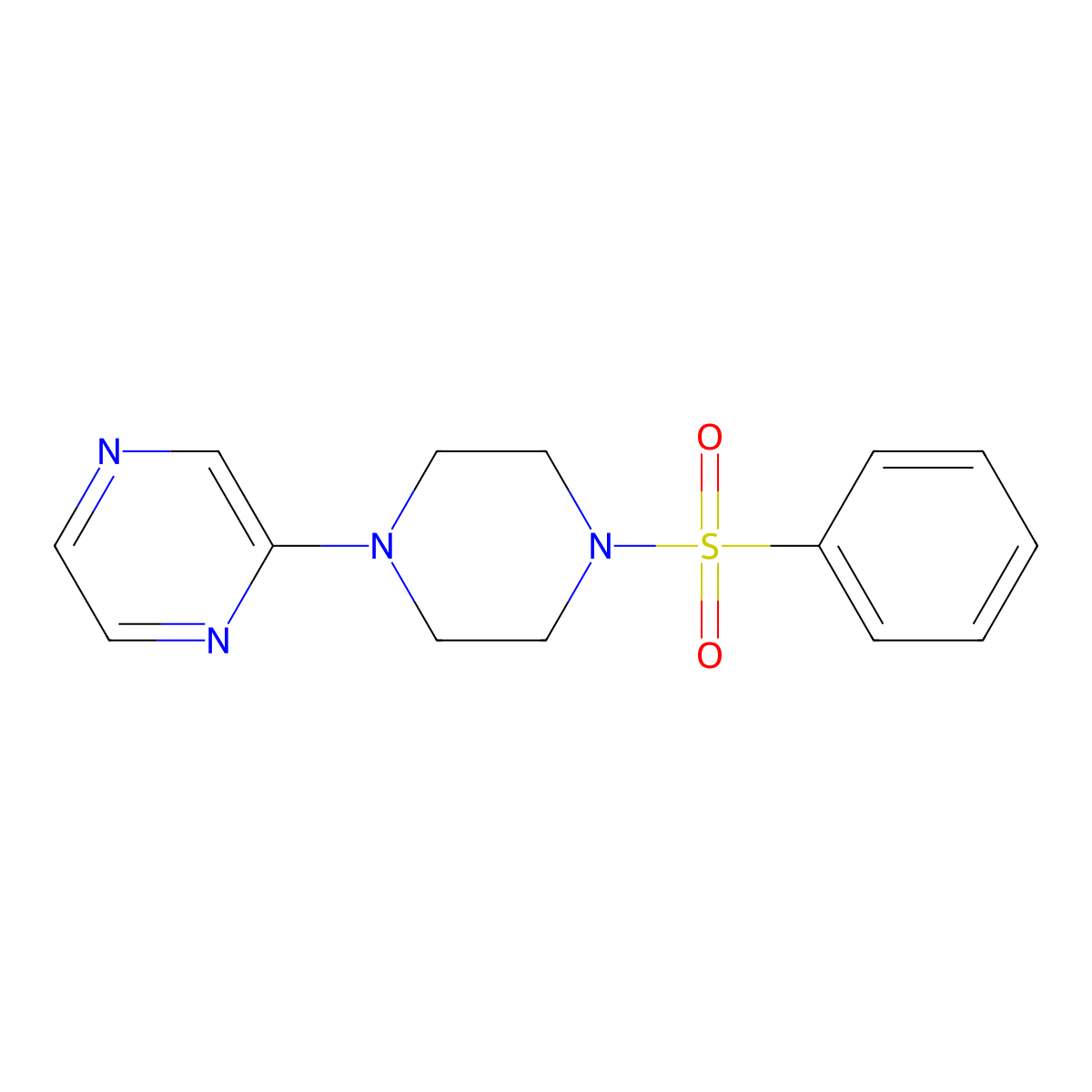 2-[4-(Benzenesulfonyl)piperazin-1-yl]pyrazine molecular structure, CAS 1021135-08-9