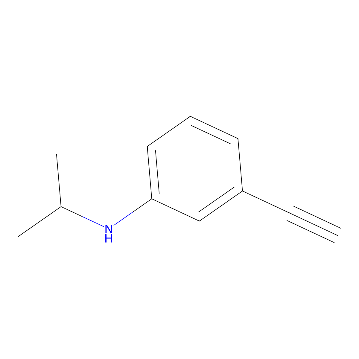 3-ethynyl-N-(propan-2-yl)aniline molecular structure, CAS 1021135-59-0