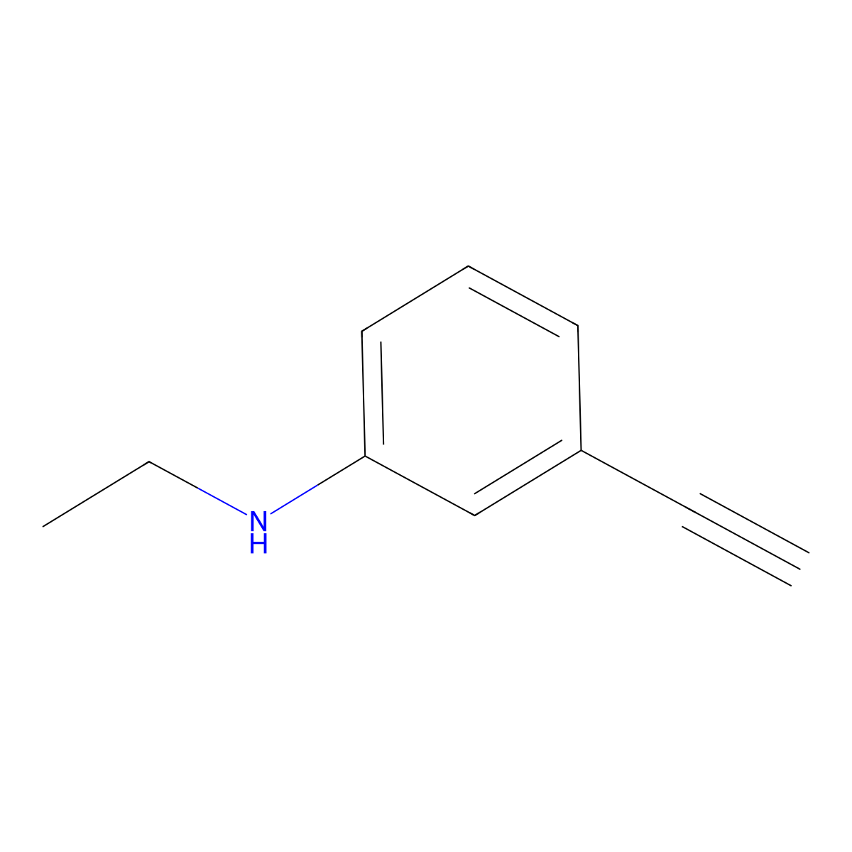N-ethyl-3-ethynylaniline molecular structure, CAS 1021135-66-9