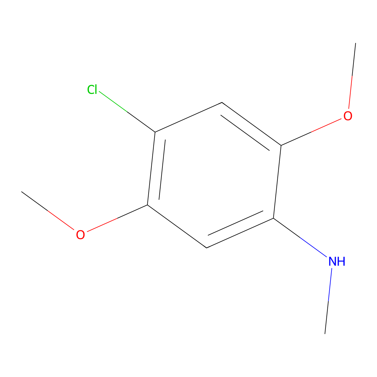 4-chloro-2,5-dimethoxy-N-methylaniline molecular structure, CAS 1021136-49-1