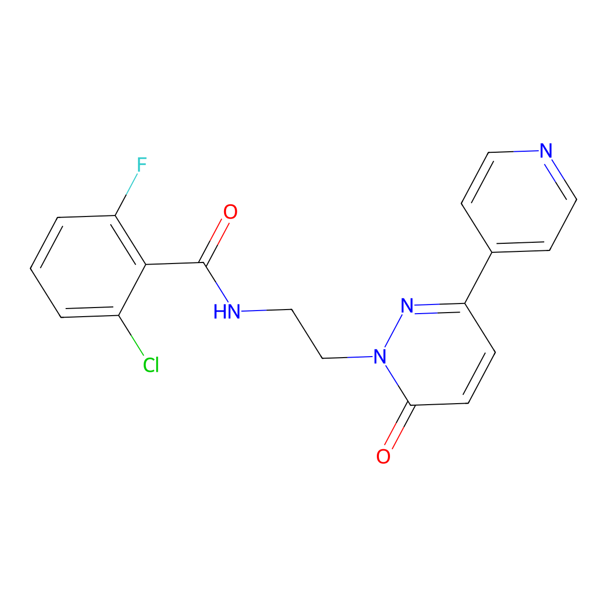 2-chloro-6-fluoro-N-(2-(6-oxo-3-(pyridin-4-yl)pyridazin-1(6H)-yl)ethyl)benzamide molecular structure, CAS 1021137-51-8