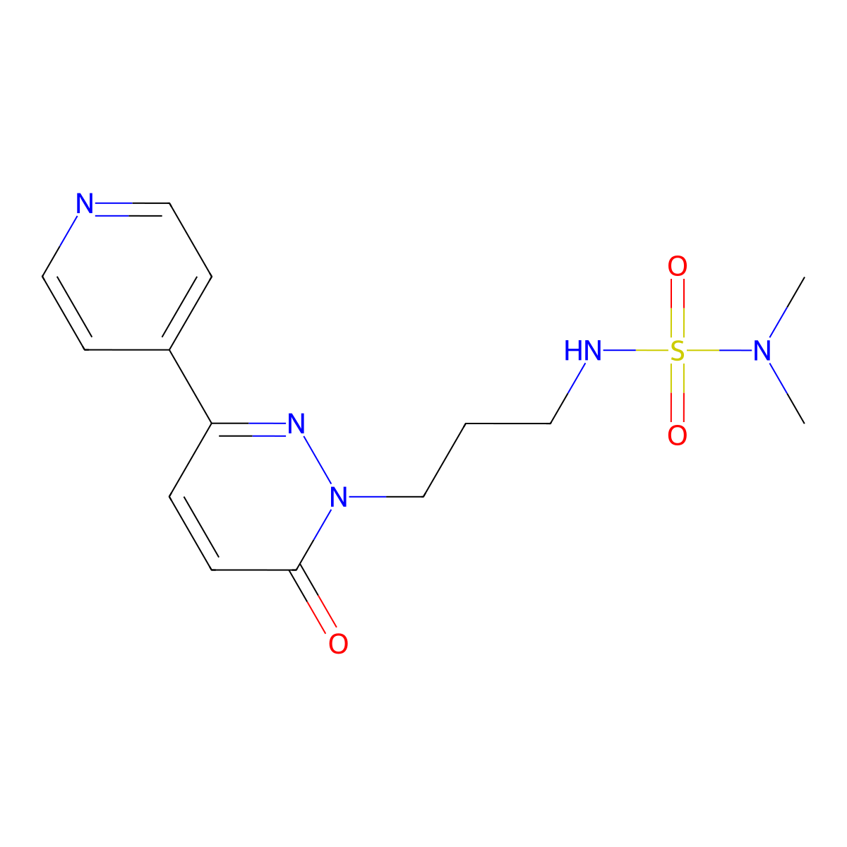 2-{3-[(Dimethylsulfamoyl)amino]propyl}-6-(pyridin-4-yl)-2,3-dihydropyridazin-3-one molecular structure, CAS 1021137-82-5