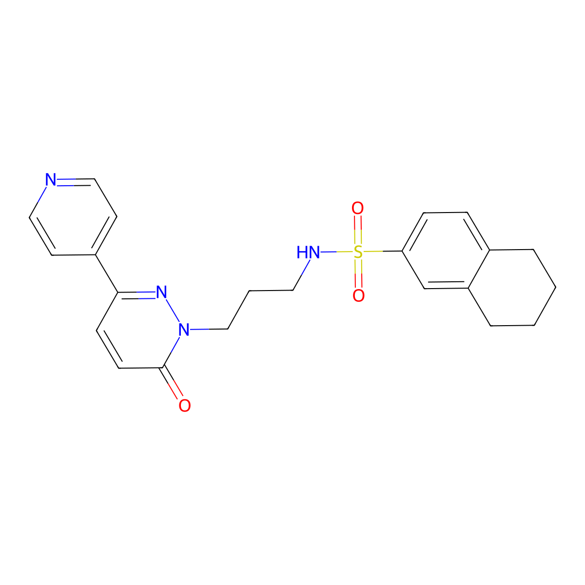 N-(3-(6-oxo-3-(pyridin-4-yl)pyridazin-1(6H)-yl)propyl)-5,6,7,8-tetrahydronaphthalene-2-sulfonamide molecular structure, CAS 1021137-89-2
