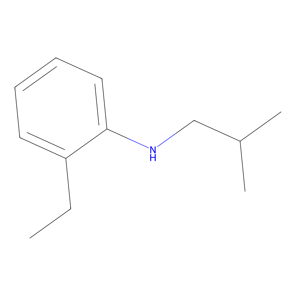 (2-Ethylphenyl)isobutylamine molecular structure, CAS 1021140-53-3