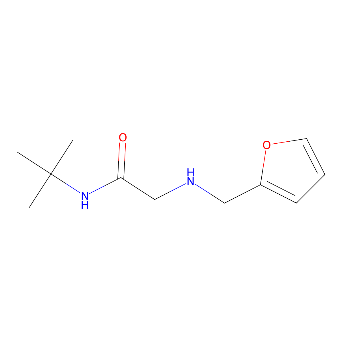 N-(tert-butyl)-2-[(2-furylmethyl)amino]acetamide molecular structure, CAS 1021141-24-1