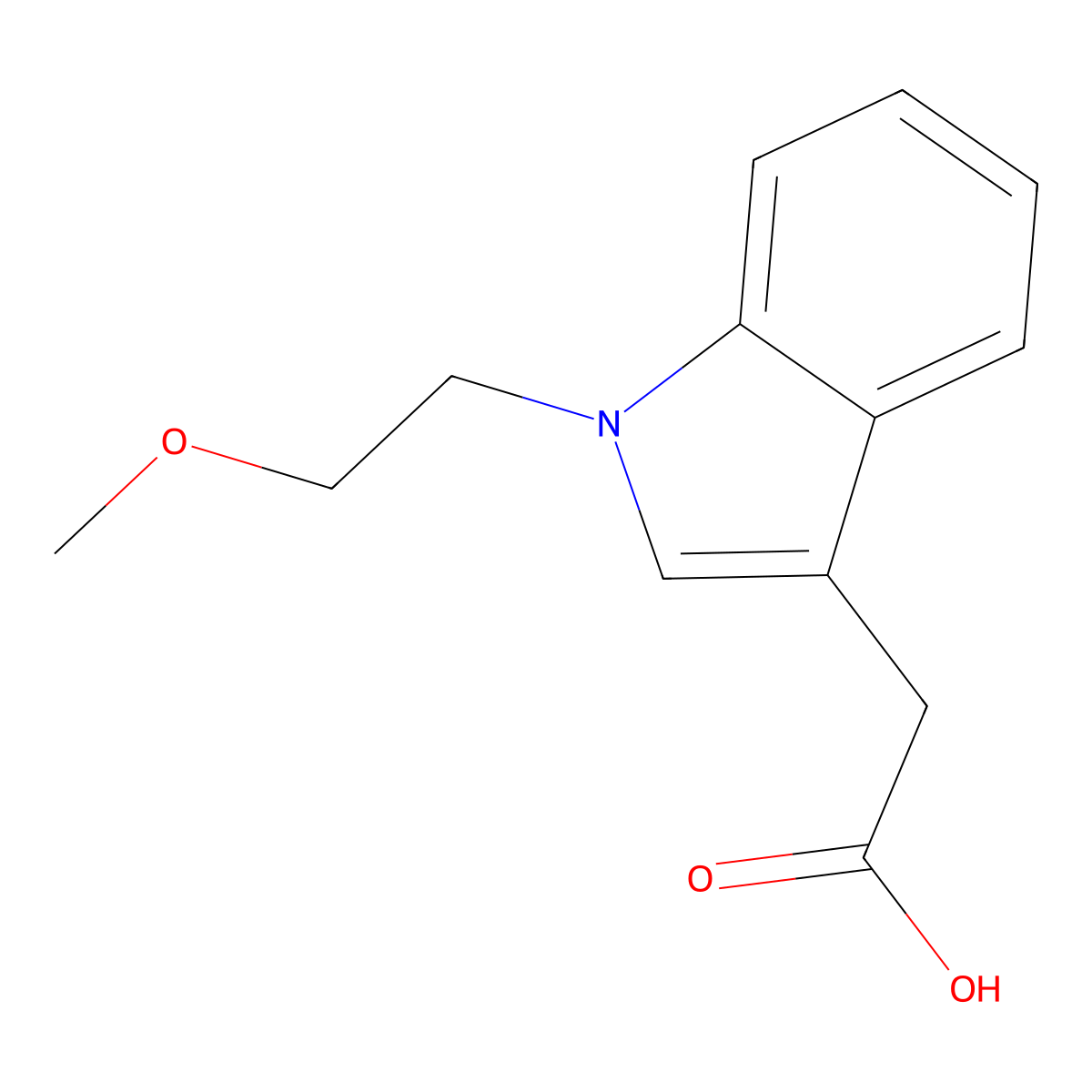 2-[1-(2-methoxyethyl)-1H-indol-3-yl]acetic acid molecular structure, CAS 1021141-86-5