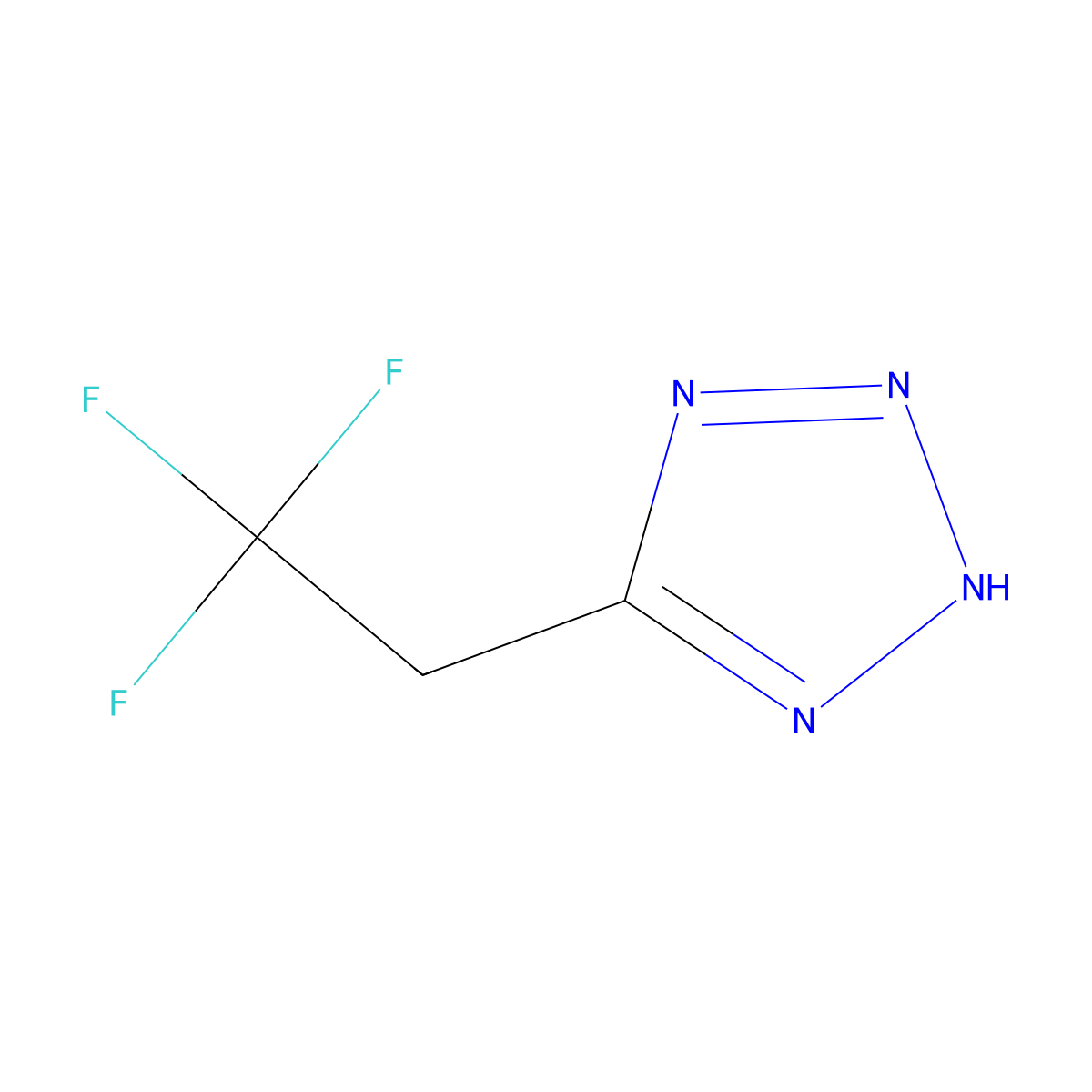5-(2,2,2-trifluoroethyl)-2H-1,2,3,4-tetrazole molecular structure, CAS 1021142-80-2