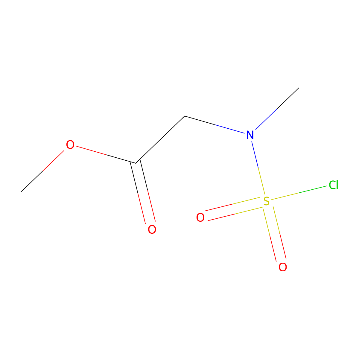 Methyl 2-[(chlorosulfonyl)(methyl)amino]acetate molecular structure, CAS 1021143-11-2
