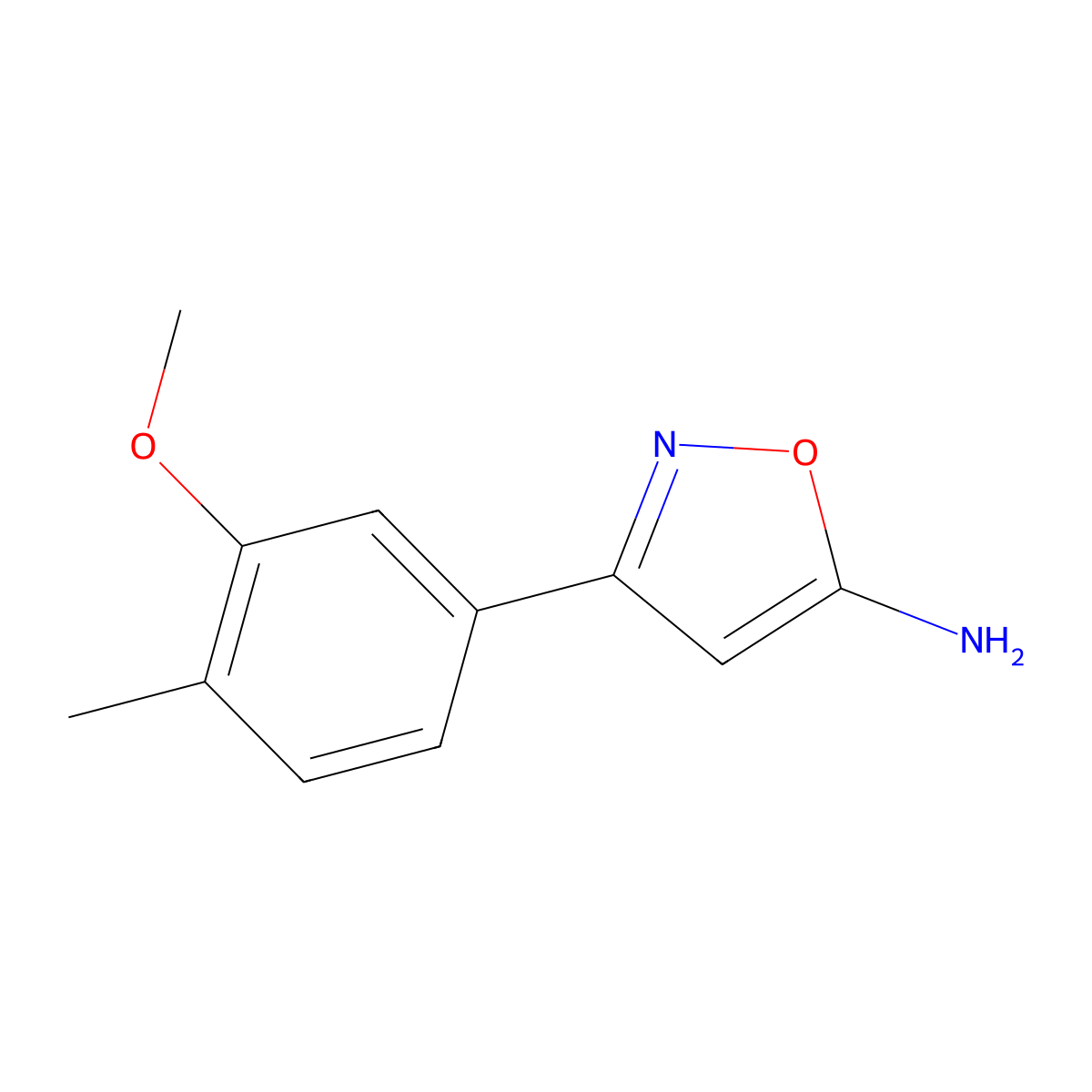 3-(3-Methoxy-4-methylphenyl)isoxazol-5-amine molecular structure, CAS 1021143-67-8
