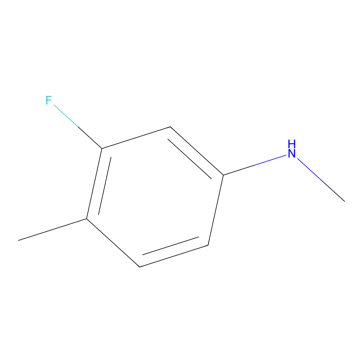 3-Fluoro-n,4-dimethylaniline molecular structure, CAS 1021144-10-4