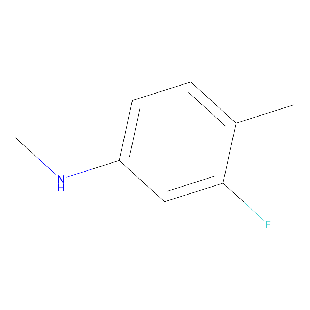 3-Fluoro-n,4-dimethylaniline molecular structure, CAS 1021144-10-4