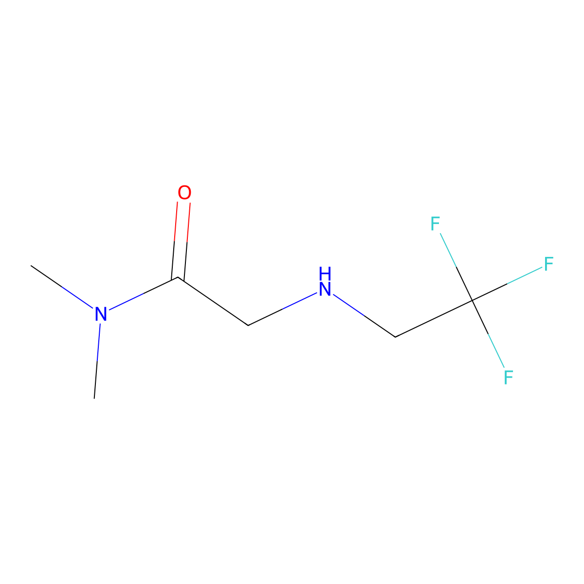 N,N-dimethyl-2-[(2,2,2-trifluoroethyl)amino]acetamide molecular structure, CAS 1021145-85-6