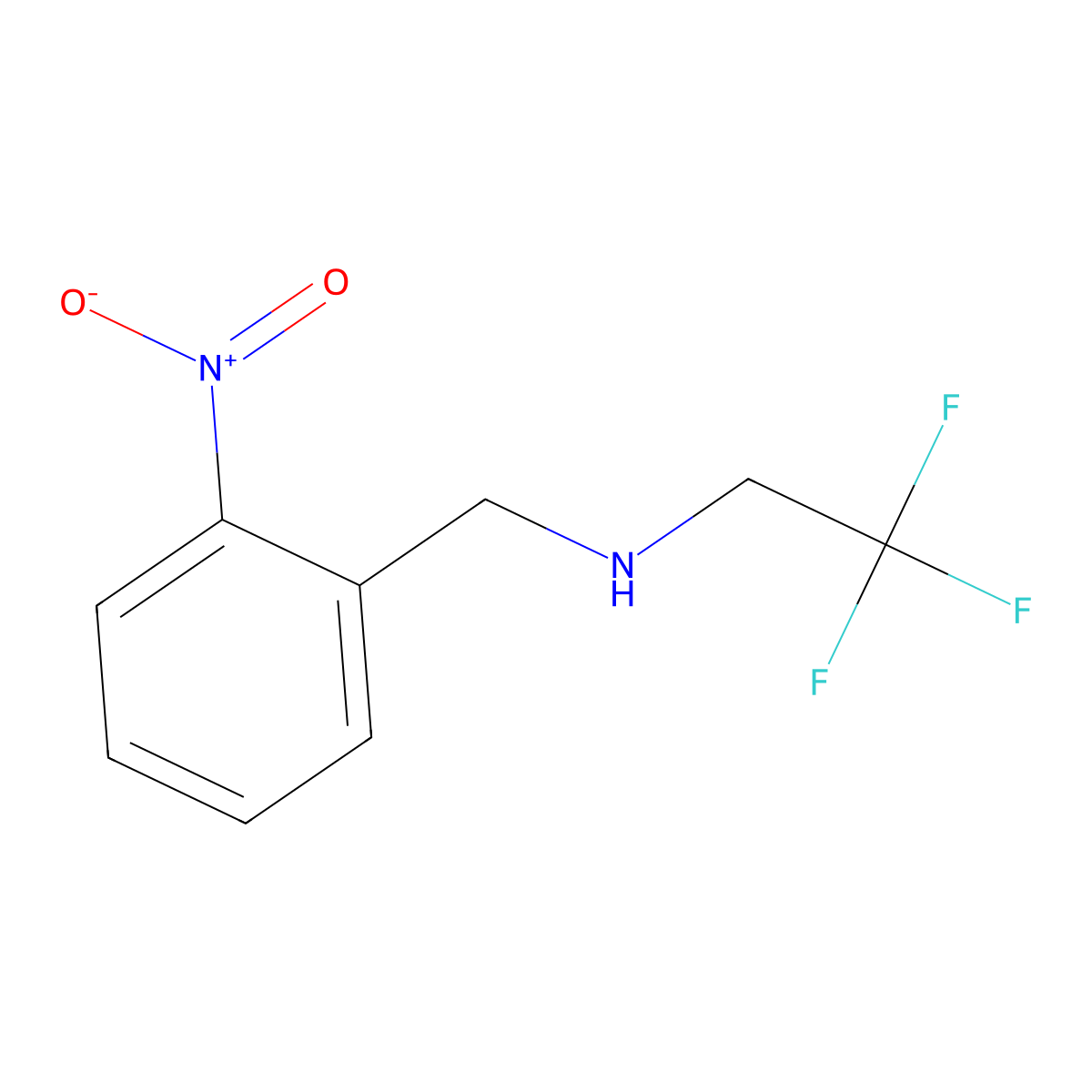 [(2-Nitrophenyl)methyl](2,2,2-trifluoroethyl)amine molecular structure, CAS 1021145-89-0