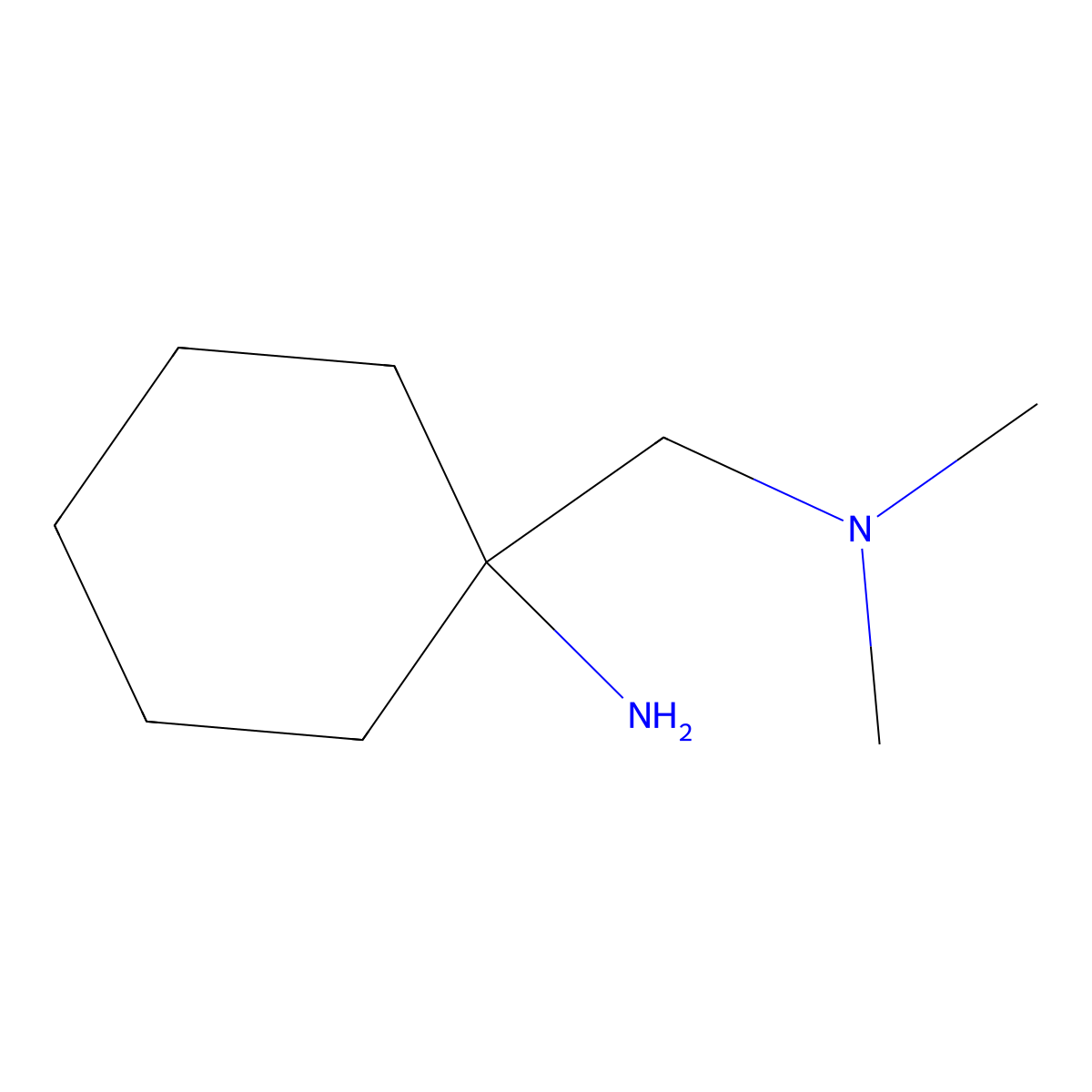 1-[(Dimethylamino)methyl]cyclohexan-1-amine molecular structure, CAS 1021146-48-4