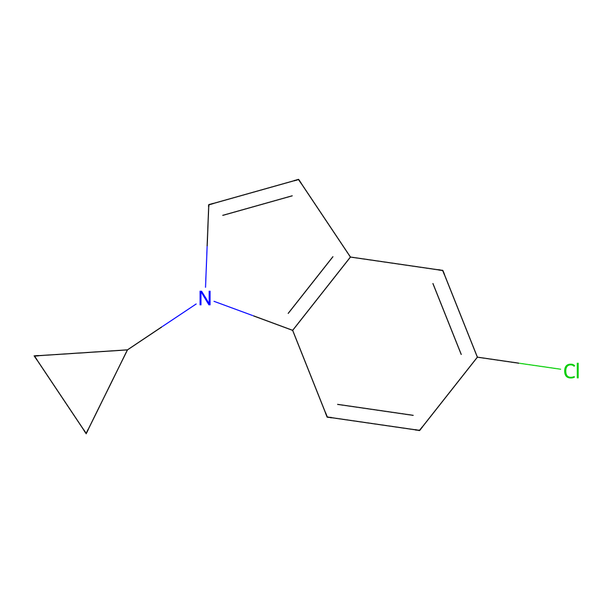 5-Chloro-1-cyclopropyl-1H-indole molecular structure, CAS 1021154-57-3