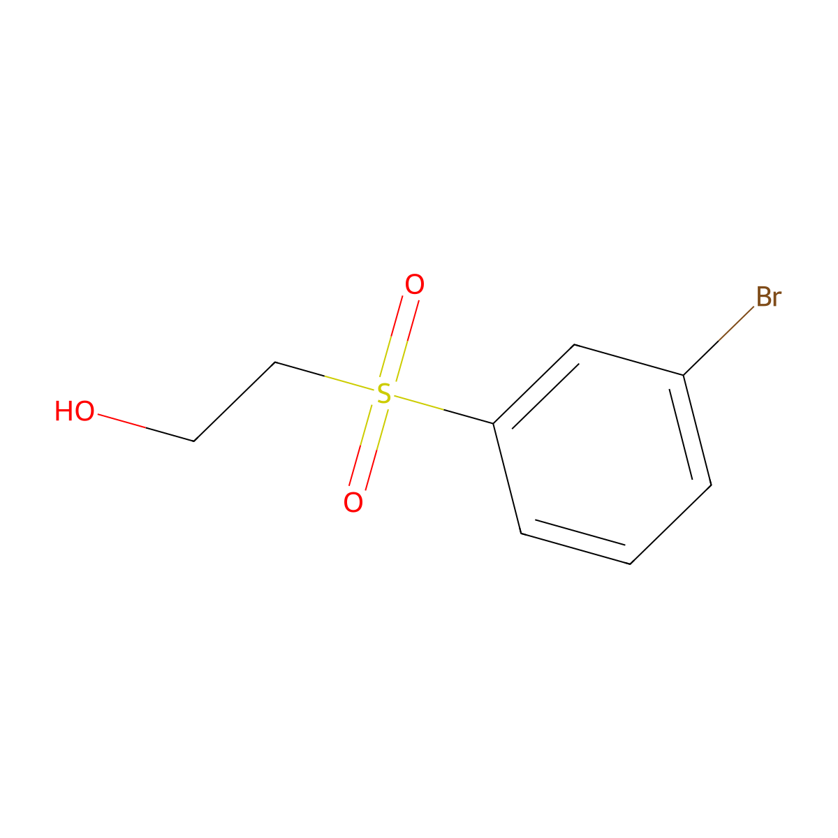 2-(3-Bromobenzenesulfonyl)ethan-1-ol molecular structure, CAS 1021169-75-4