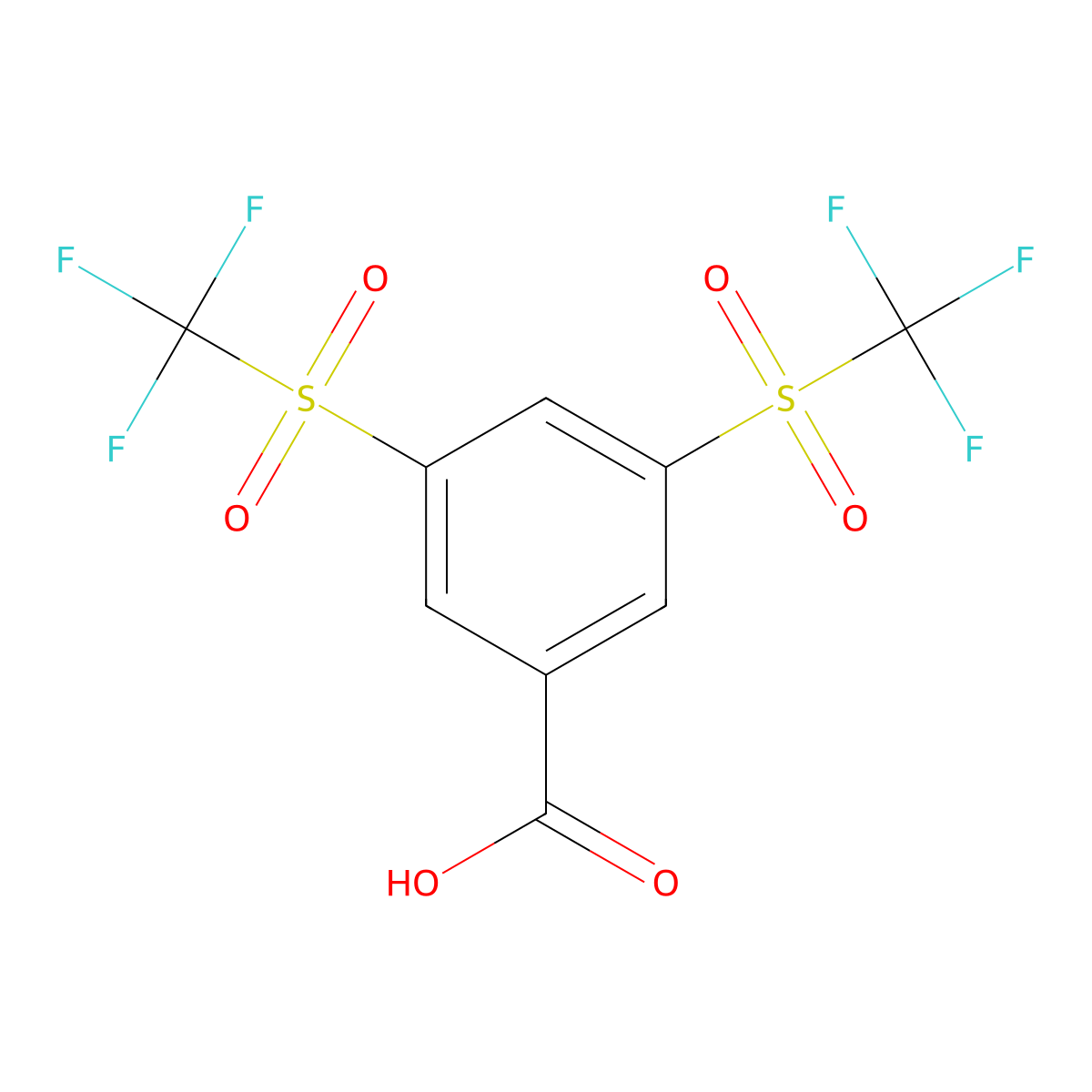 3,5-Ditrifluoromethanesulfonylbenzoic acid molecular structure, CAS 102117-41-9