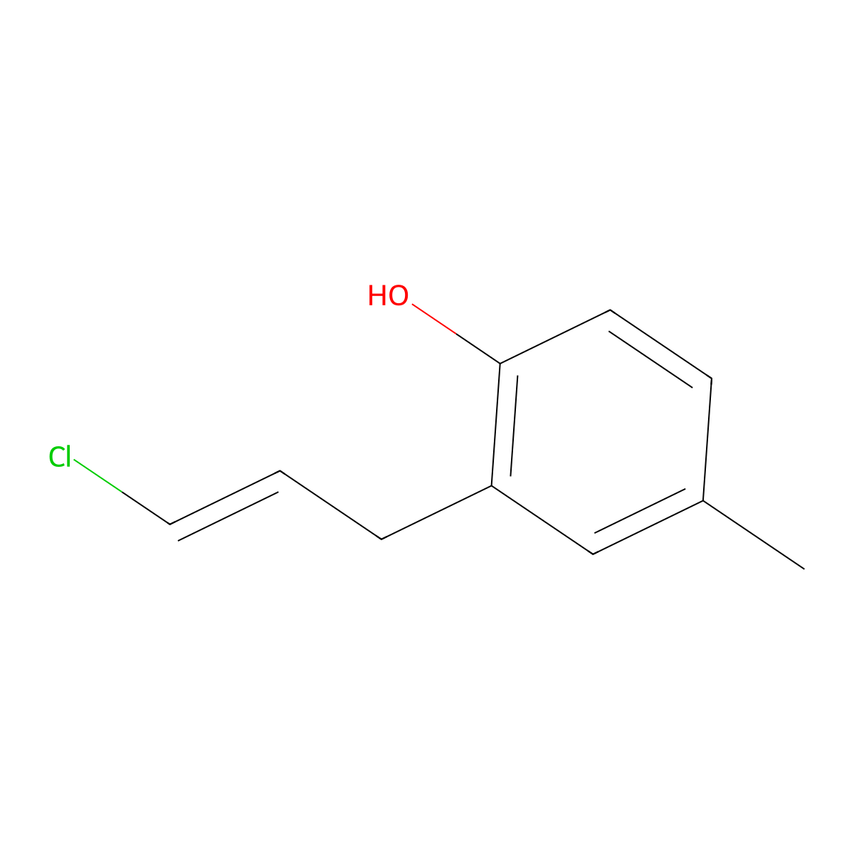 Phenol, 2-(3-chloro-2-propenyl)-4-methyl- molecular structure, CAS 102117-74-8