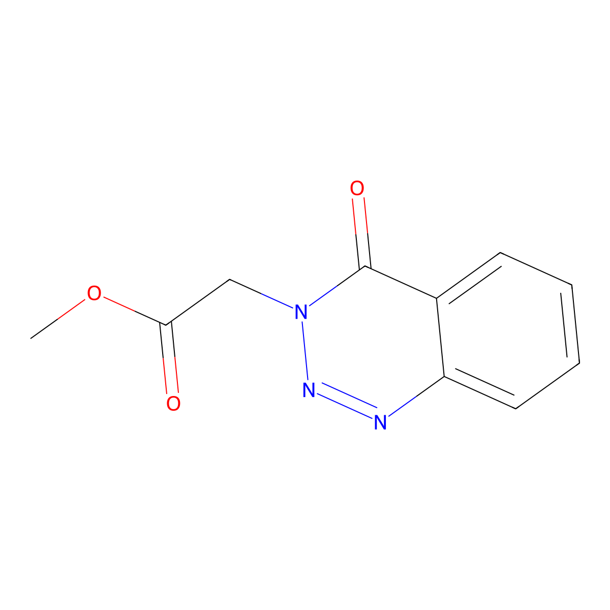 methyl (4-oxo-1,2,3-benzotriazin-3(4H)-yl)acetate molecular structure, CAS 102117-93-1