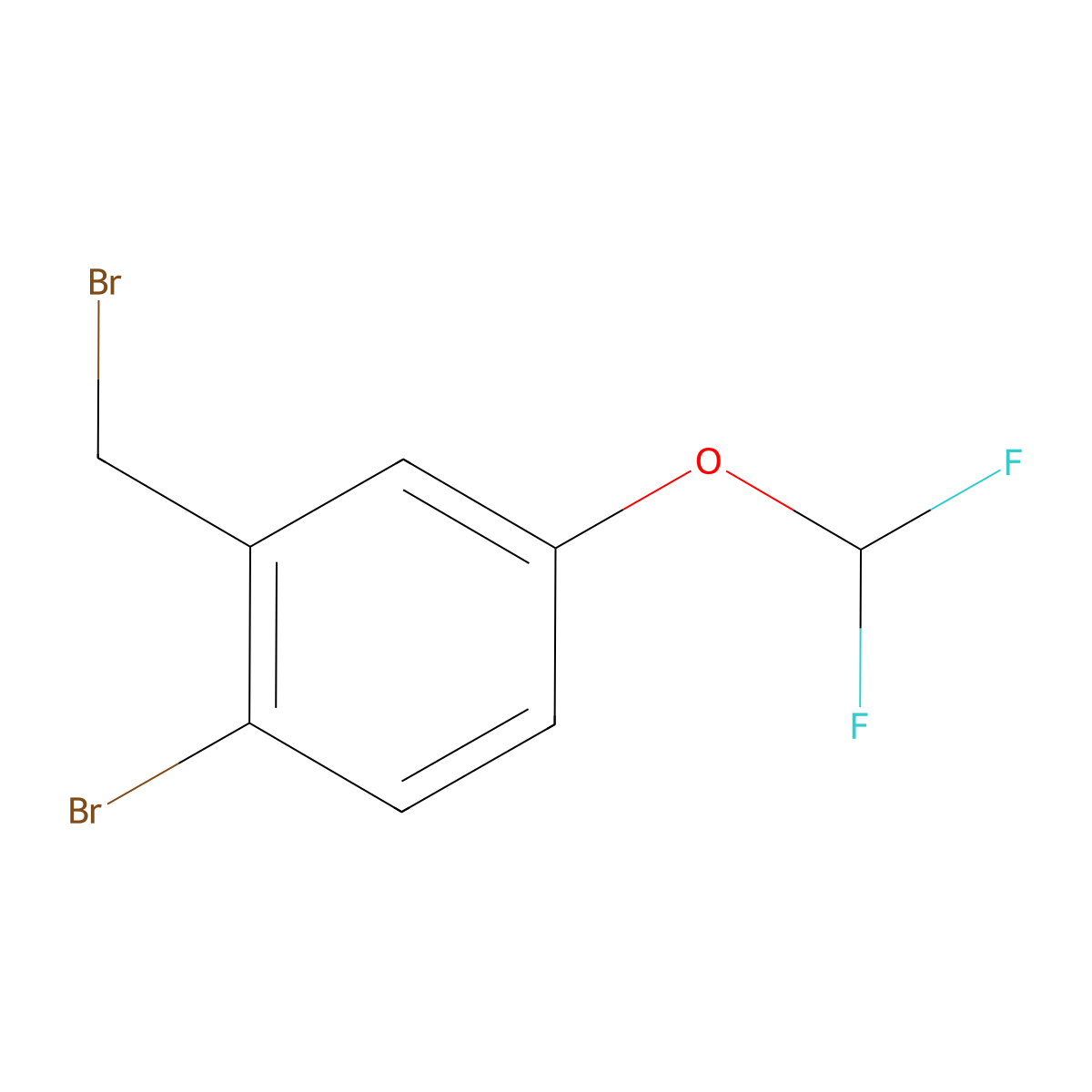 1-Bromo-2-(bromomethyl)-4-(difluoromethoxy)benzene molecular structure, CAS 1021173-18-1