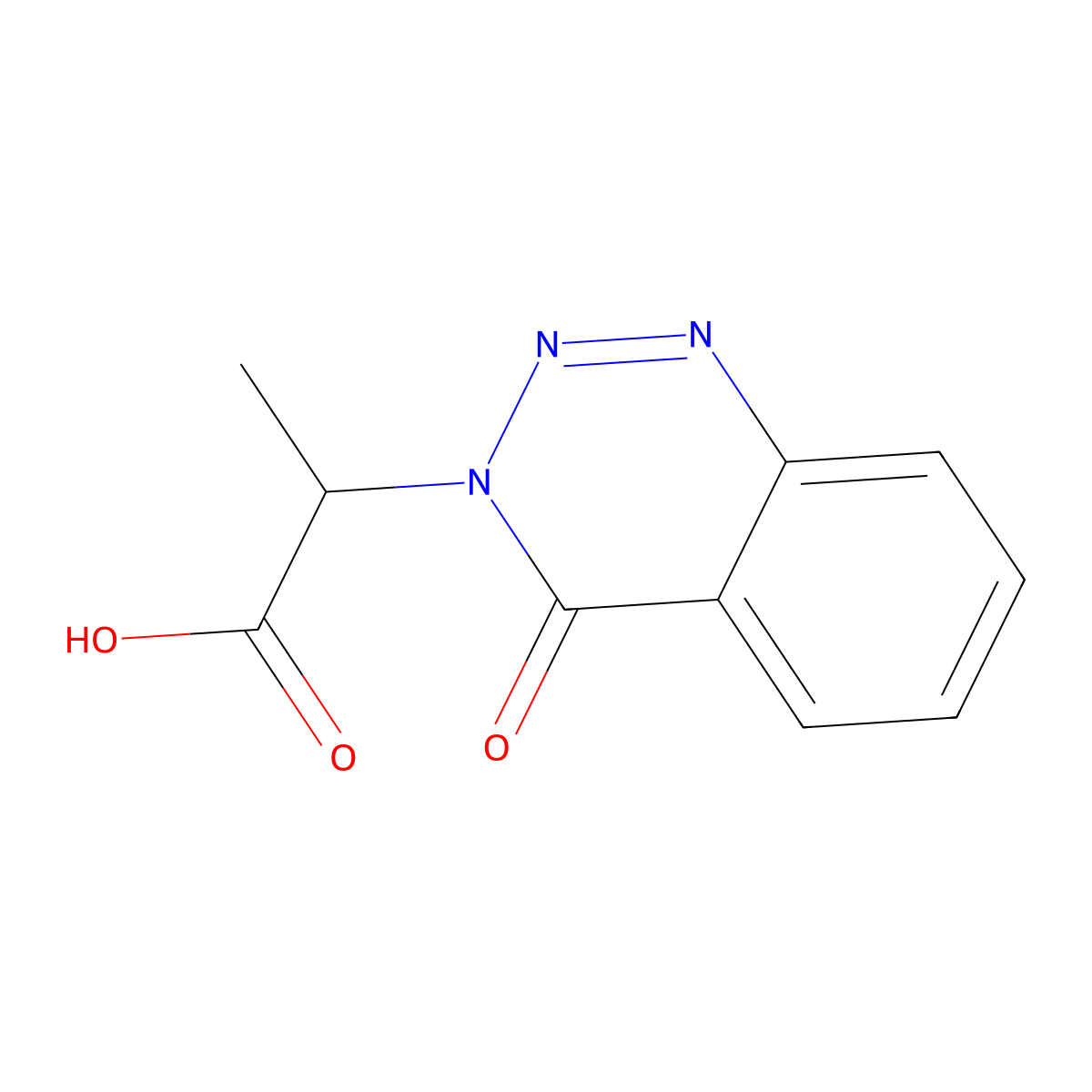 (2S)-2-(4-oxo-1,2,3-benzotriazin-3-yl)propanoic acid molecular structure, CAS 102118-00-3