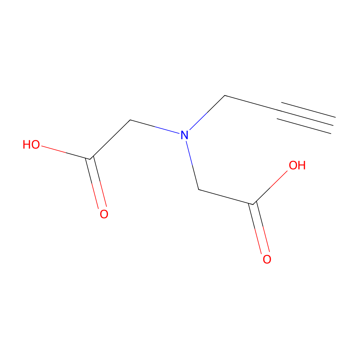 2-[(Carboxymethyl)(prop-2-yn-1-yl)amino]acetic acid molecular structure, CAS 1021182-50-2