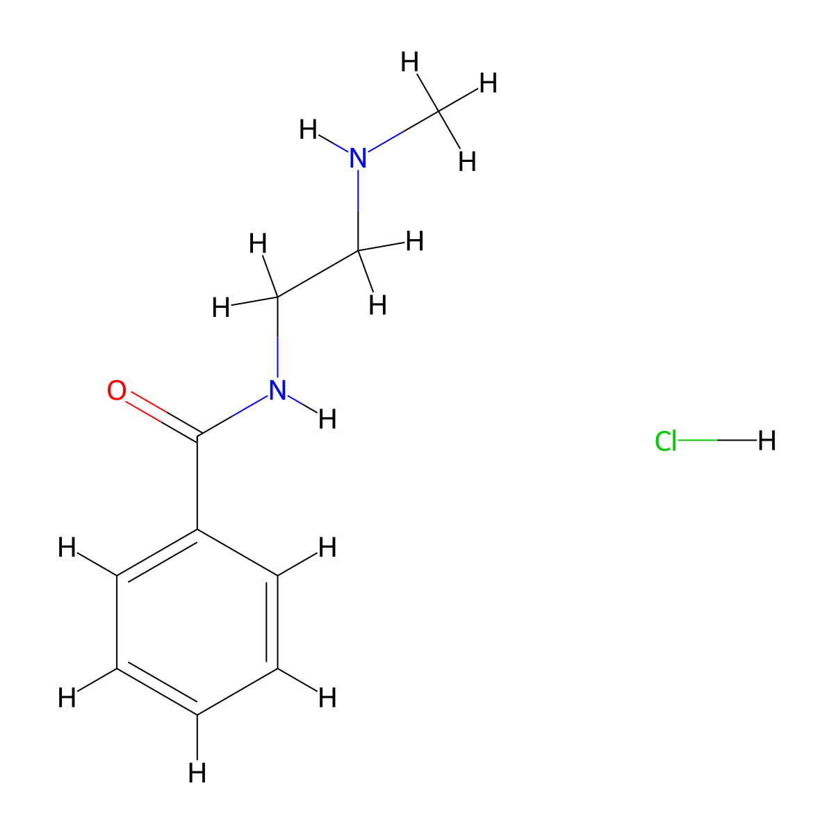 N-[2-(methylamino)ethyl]benzamidehydrochloride molecular structure, CAS 1021188-75-9
