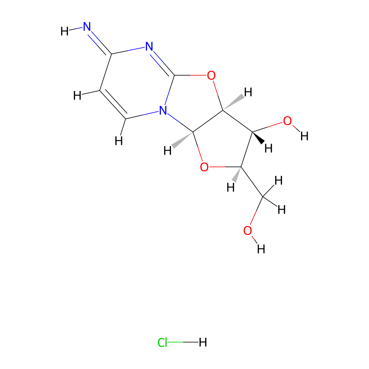 Ancitabine Hydrochloride molecular structure, CAS 10212-25-6