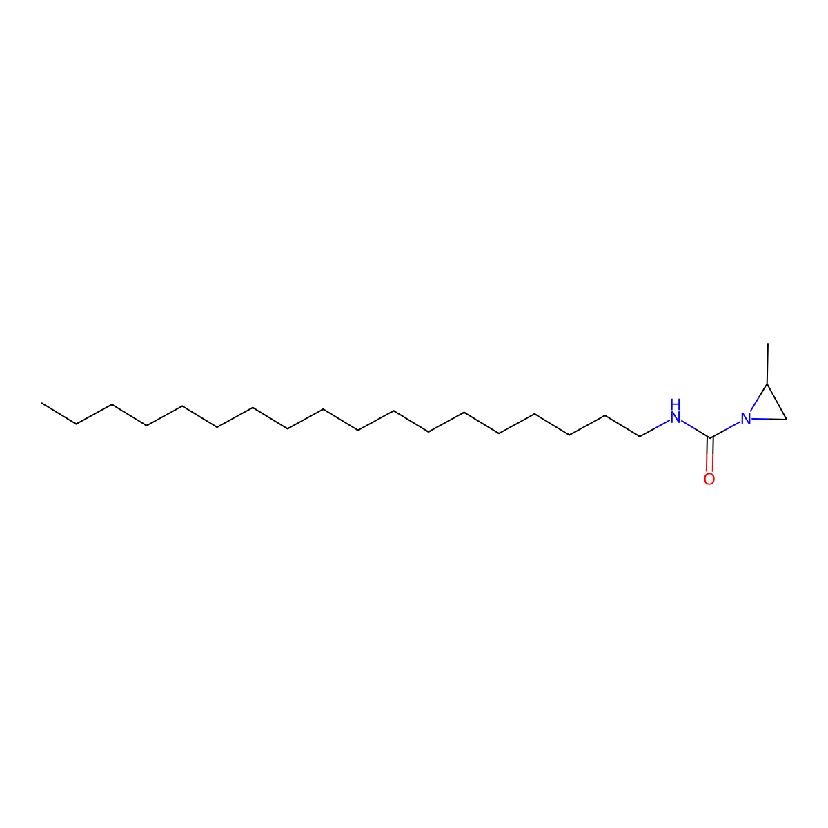1-Aziridinecarboxamide, 2-methyl-N-octadecyl- molecular structure, CAS 10212-58-5