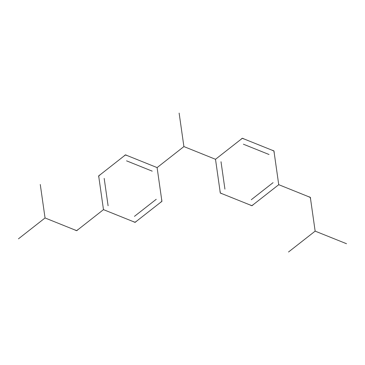 1,1-Bis(p-isobutylphenyl)ethane molecular structure, CAS 102120-87-6
