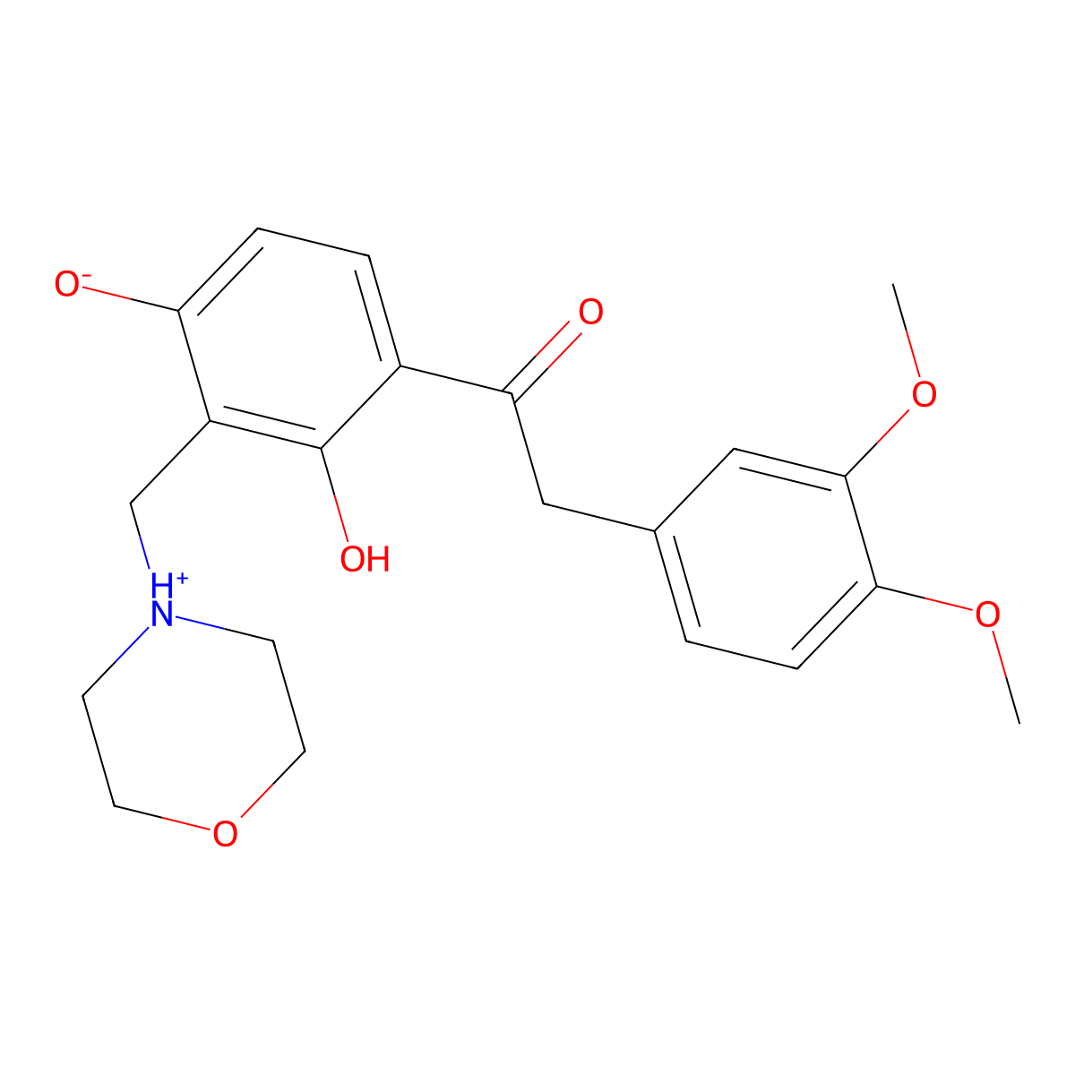 1-(2,4-Dihydroxy-3-(morpholinomethyl)phenyl)-2-(3,4-dimethoxyphenyl)ethanone molecular structure, CAS 1021206-01-8