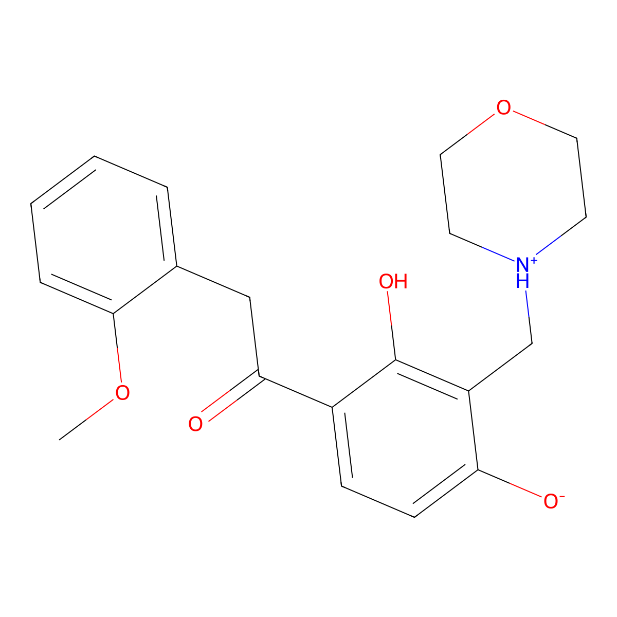 1-(2,4-Dihydroxy-3-(morpholinomethyl)phenyl)-2-(2-methoxyphenyl)ethanone molecular structure, CAS 1021206-02-9
