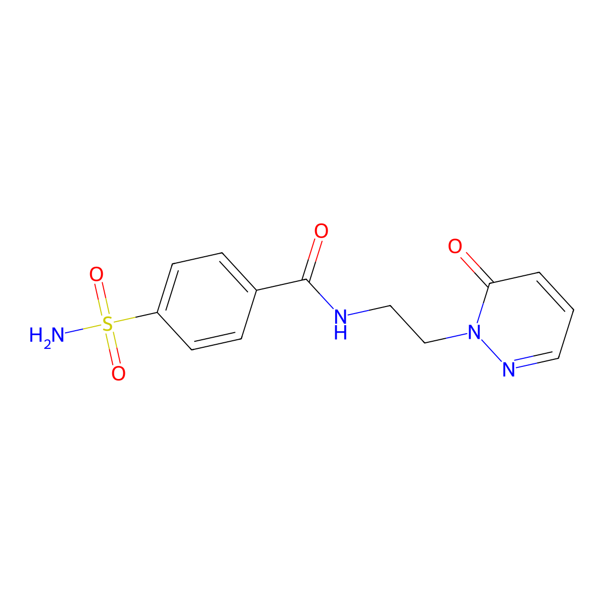 N-(2-(6-oxopyridazin-1(6H)-yl)ethyl)-4-sulfamoylbenzamide molecular structure, CAS 1021206-16-5