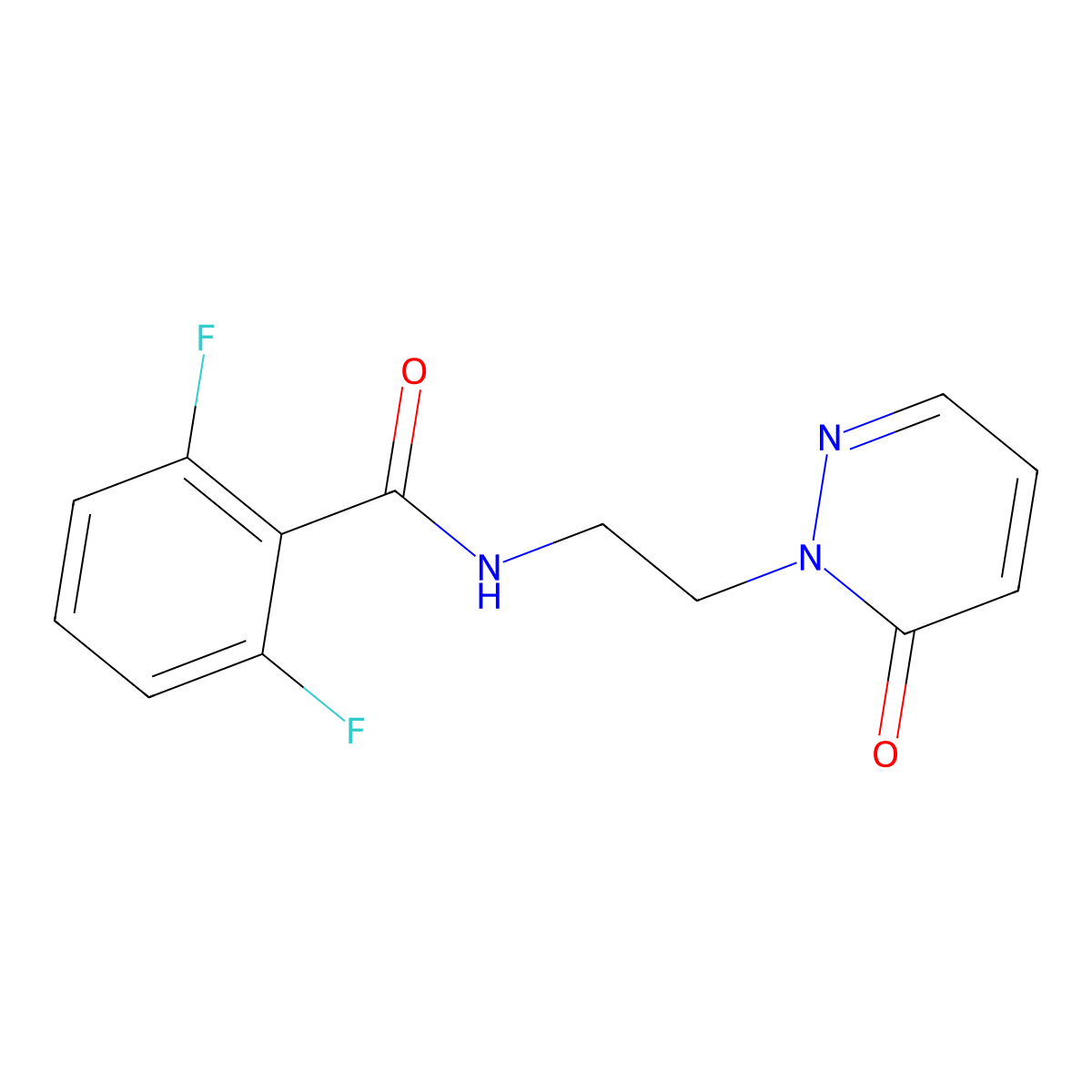 2,6-difluoro-N-[2-(6-oxo-1,6-dihydropyridazin-1-yl)ethyl]benzamide molecular structure, CAS 1021206-22-3