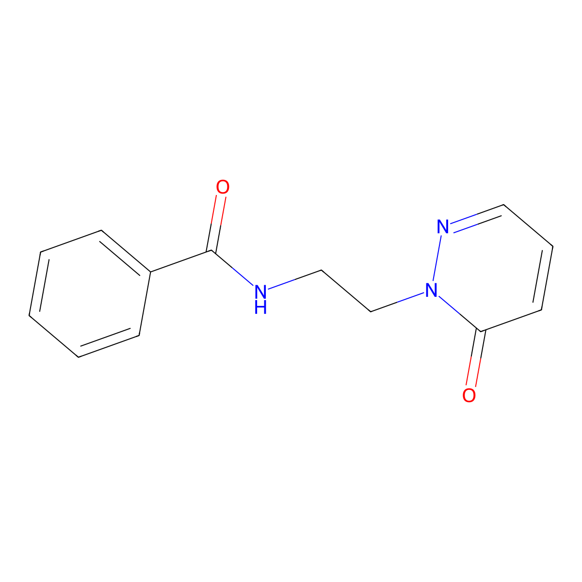N-(2-(6-oxopyridazin-1(6H)-yl)ethyl)benzamide molecular structure, CAS 1021206-26-7