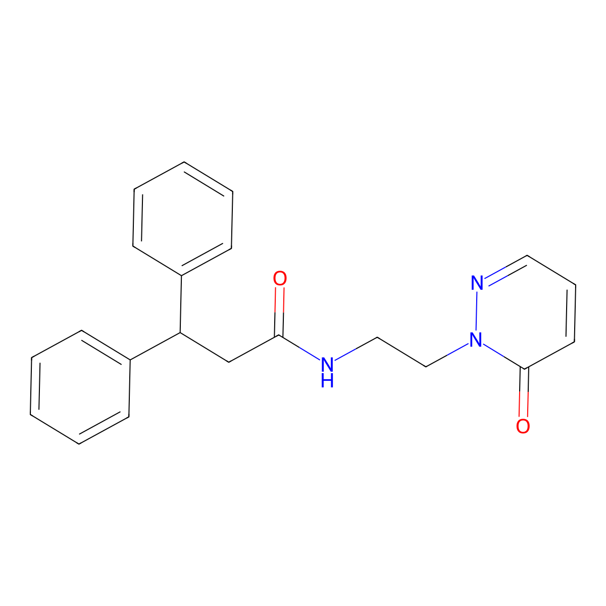 N-(2-(6-oxopyridazin-1(6H)-yl)ethyl)-3,3-diphenylpropanamide molecular structure, CAS 1021206-31-4
