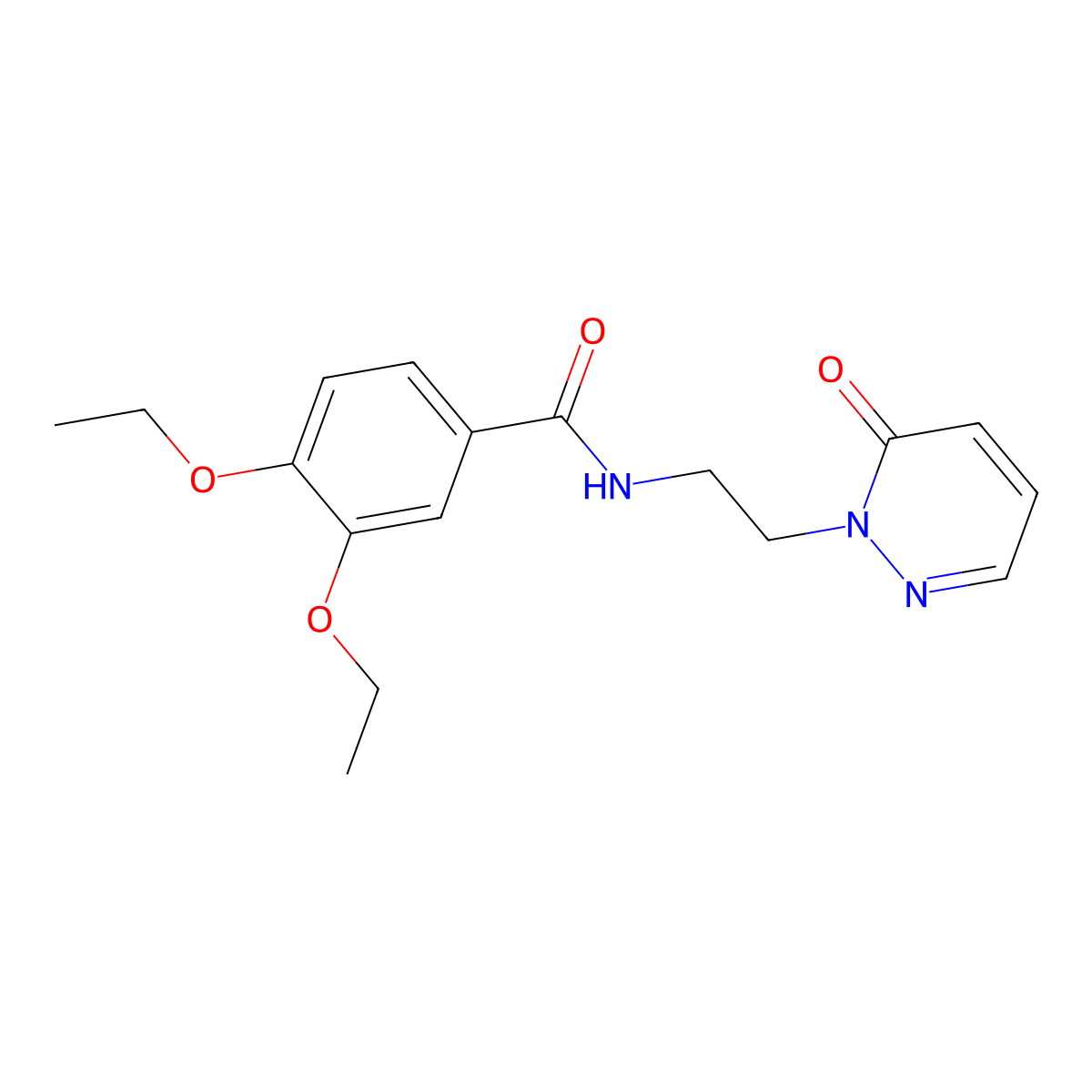 3,4-diethoxy-N-(2-(6-oxopyridazin-1(6H)-yl)ethyl)benzamide molecular structure, CAS 1021206-34-7