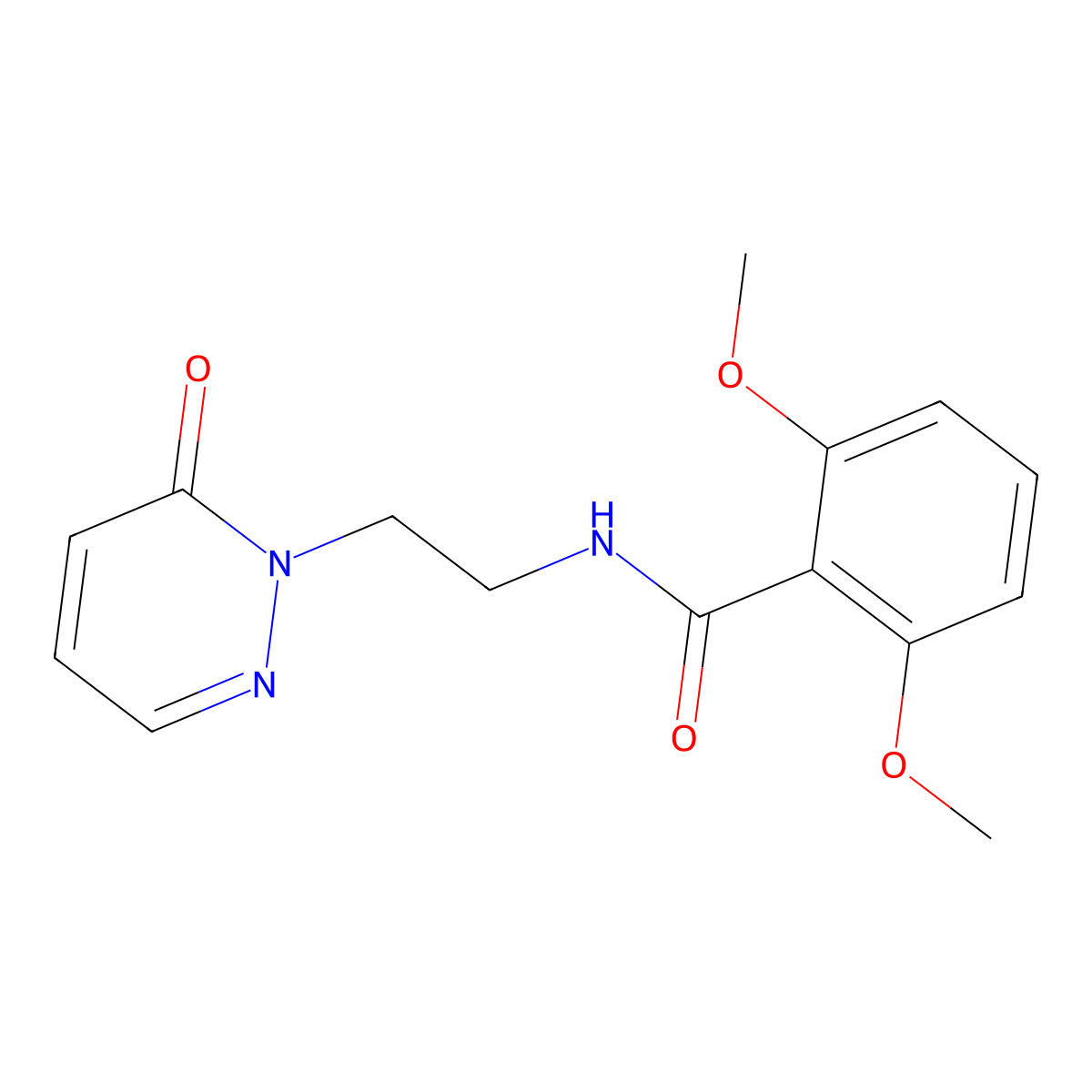 2,6-dimethoxy-N-(2-(6-oxopyridazin-1(6H)-yl)ethyl)benzamide molecular structure, CAS 1021206-35-8