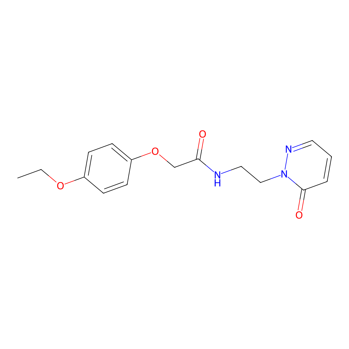 2-(4-ethoxyphenoxy)-N-(2-(6-oxopyridazin-1(6H)-yl)ethyl)acetamide molecular structure, CAS 1021206-40-5