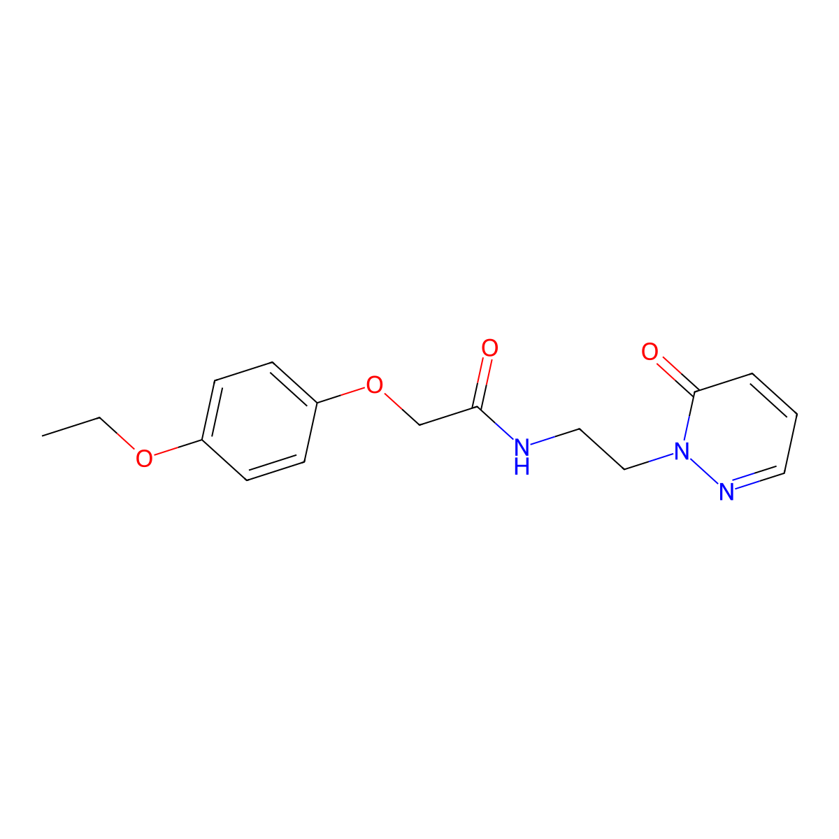 2-(4-ethoxyphenoxy)-N-(2-(6-oxopyridazin-1(6H)-yl)ethyl)acetamide molecular structure, CAS 1021206-40-5
