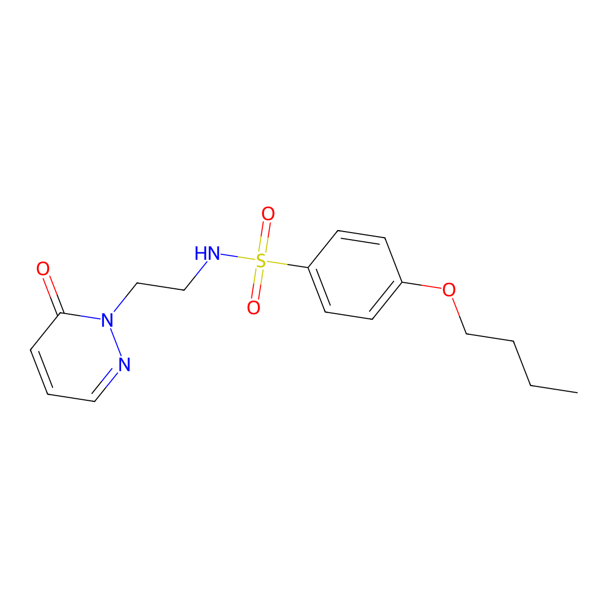 4-butoxy-N-(2-(6-oxopyridazin-1(6H)-yl)ethyl)benzenesulfonamide molecular structure, CAS 1021206-48-3