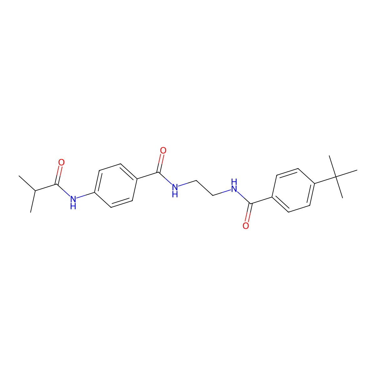 N-{2-[(4-tert-butylphenyl)formamido]ethyl}-4-(2-methylpropanamido)benzamide molecular structure, CAS 1021206-86-9