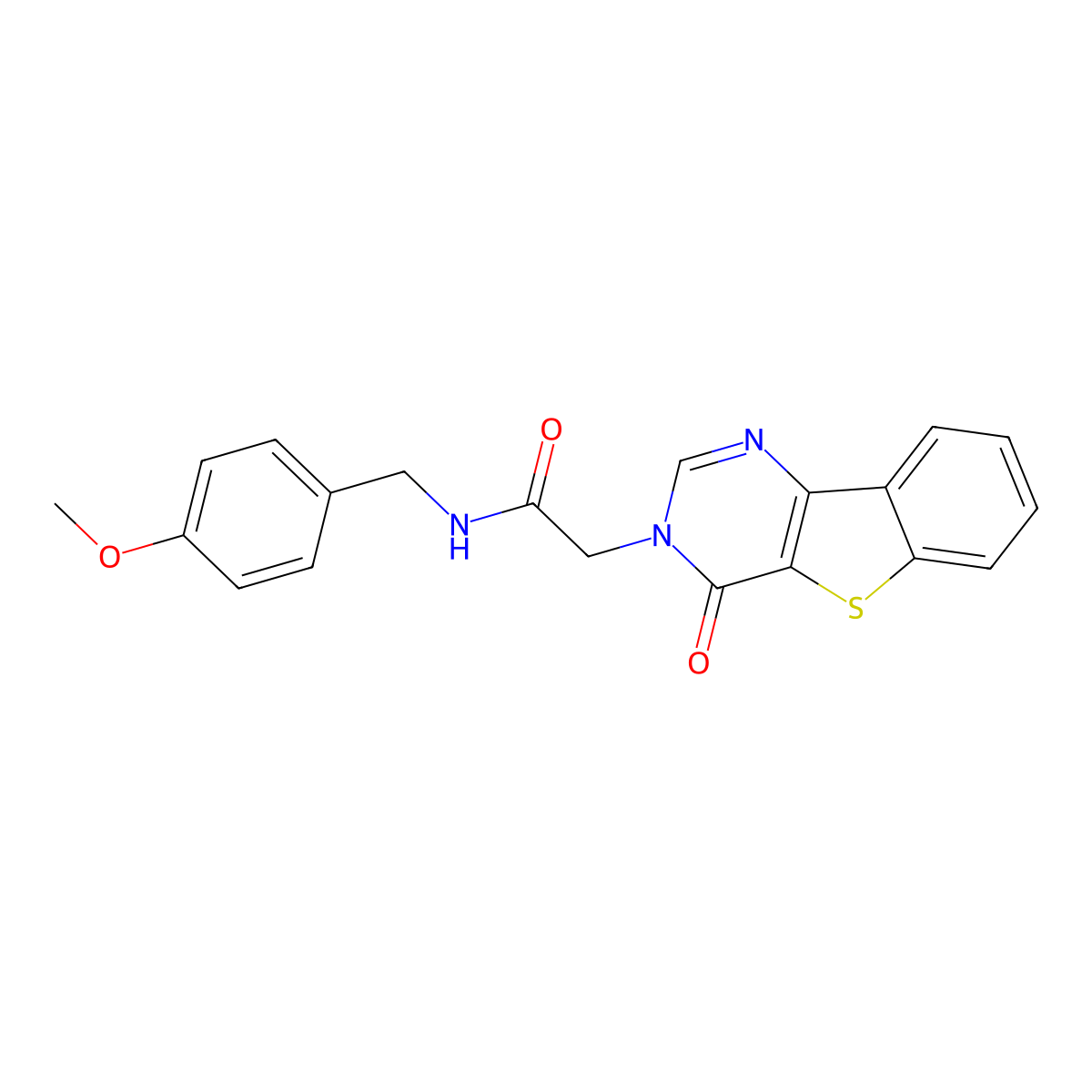 N-[(4-methoxyphenyl)methyl]-2-{6-oxo-8-thia-3,5-diazatricyclo[7.4.0.0^{2,7}]trideca-1(13),2(7),3,9,11-pentaen-5-yl}acetamide molecular structure, CAS 1021207-34-0