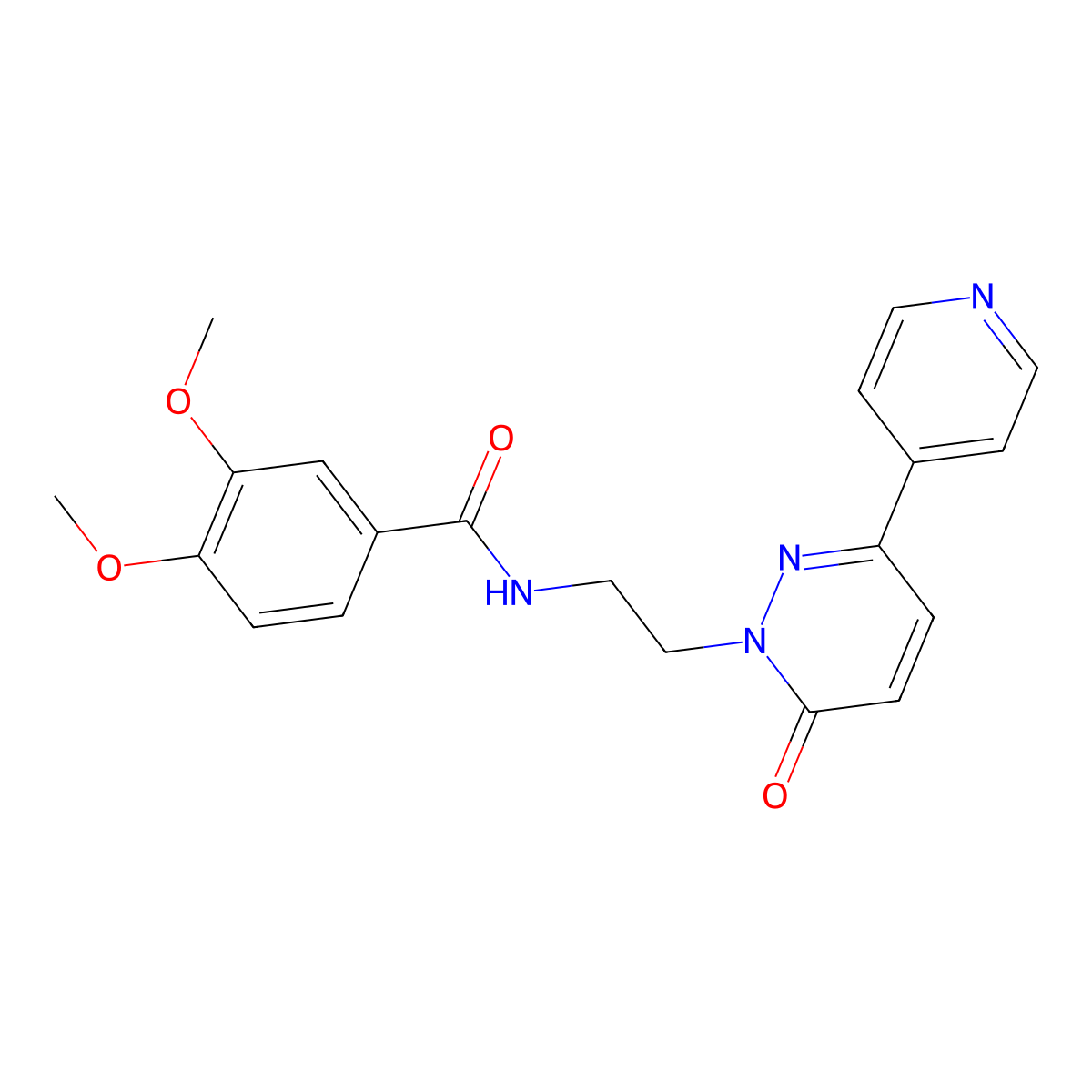 3,4-dimethoxy-N-(2-(6-oxo-3-(pyridin-4-yl)pyridazin-1(6H)-yl)ethyl)benzamide molecular structure, CAS 1021208-31-0