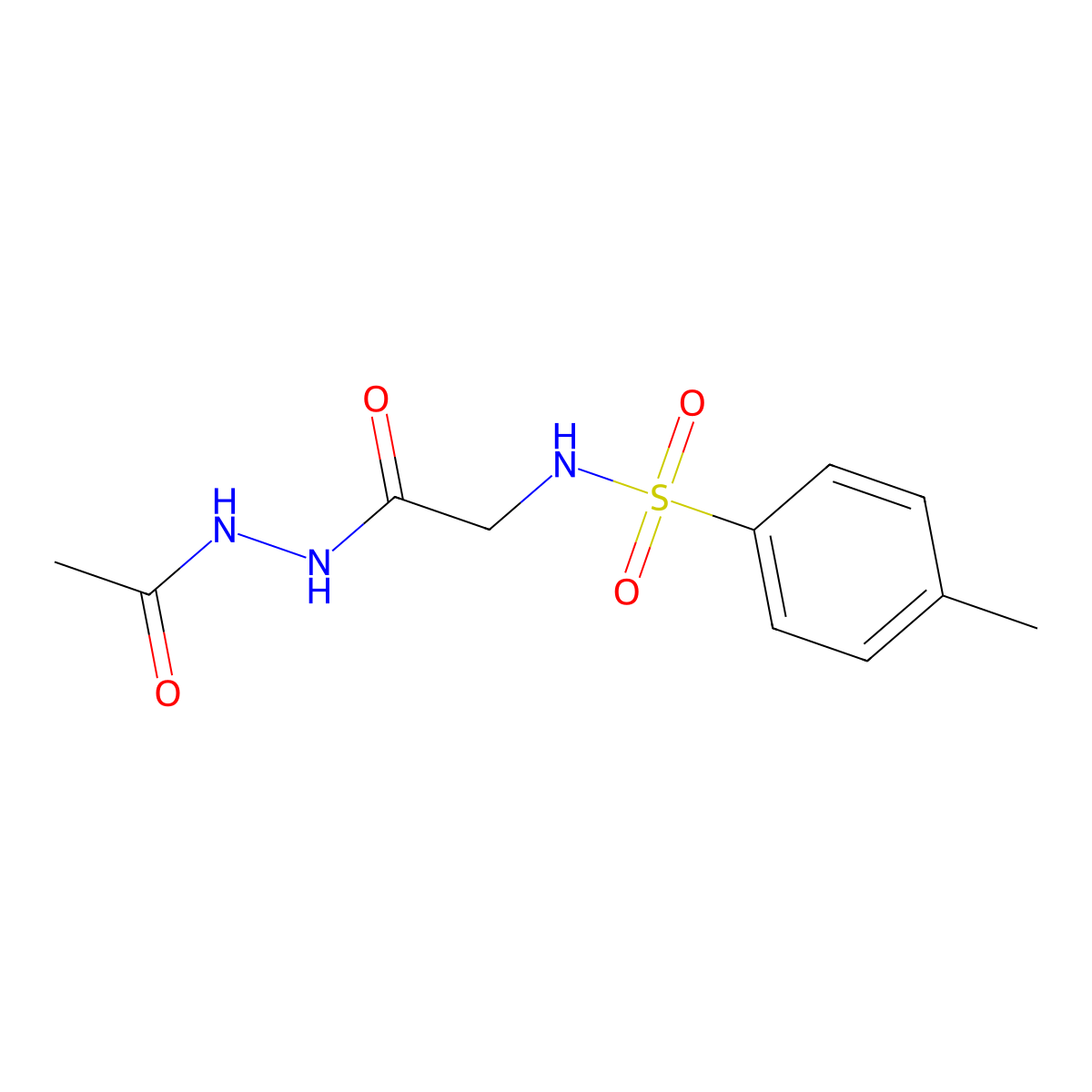 N-[(N'-acetylhydrazinecarbonyl)methyl]-4-methylbenzene-1-sulfonamide molecular structure, CAS 1021208-38-7